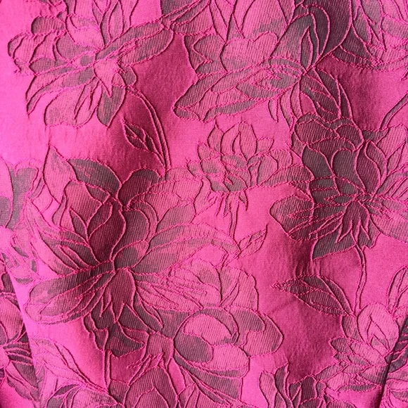 Alex Evenings Burgundy Floral Jacket Blazer - Picture 3 of 5